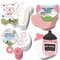 Big Dot of Happiness Girl Farm Animals - 4 Pink Barnyard Baby Shower Games - 10 Cards Each - Gamerific Bundle